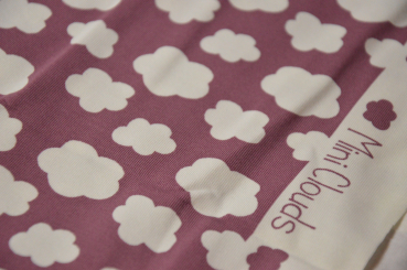 Jersey "Clouds" mini wolken aubergine